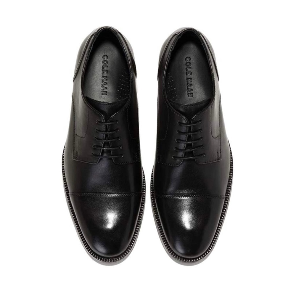 Cole Haan Benton Black Leather Cap Toe Oxford II size 12 M